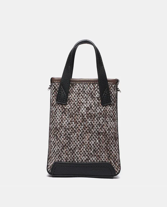 abbacino-bolso-de-mano-mini-tweed-marr-n-con-bandolera image 1