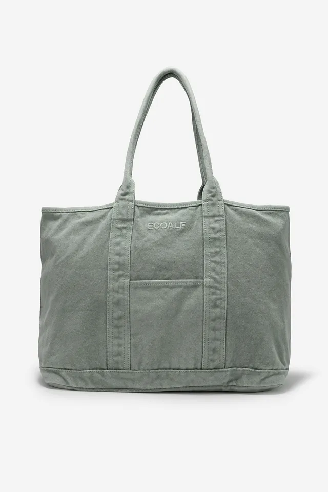 bolso-mediano-palms-verde-de-mujer-ecoalf-100-algod-n-reciclado-garment-dyed image 1