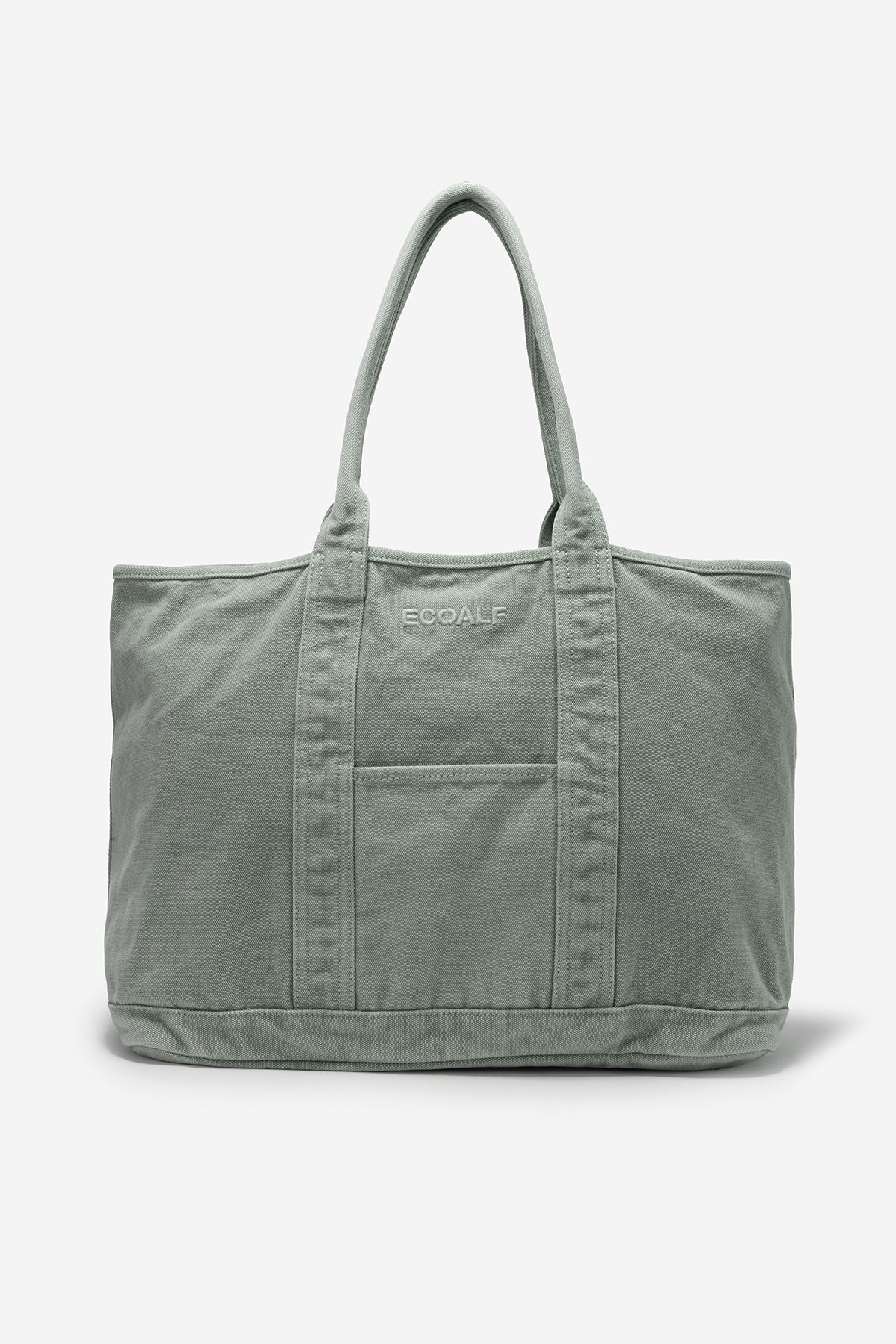 bolso-mediano-palms-verde-de-mujer-ecoalf-100-algod-n-reciclado-garment-dyed image 1