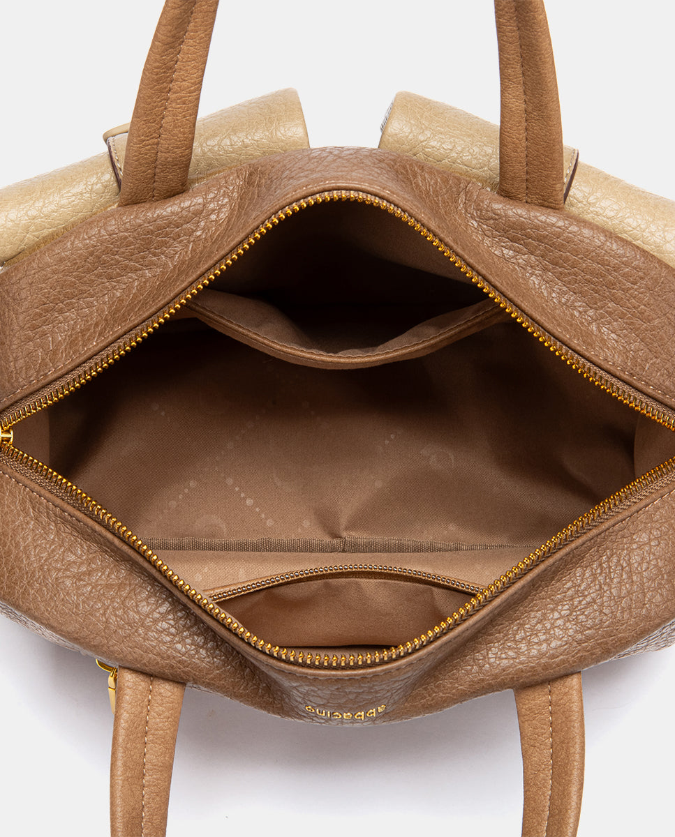 abbacino-bandolera-combinada-en-taupe-de-materiales-reciclados image 8