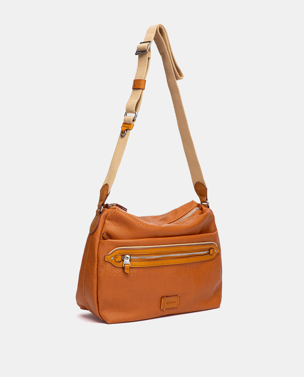 abbacino-bandolera-sport-cognac-de-materiales-reciclados image 2