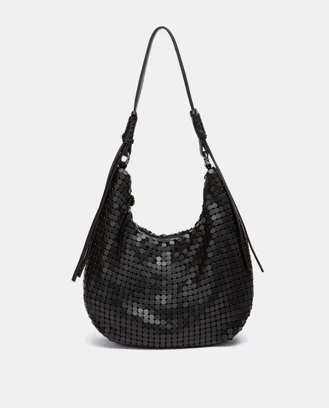 abbacino-bolso-de-hombro-negro-de-malla-met-lica-para-fiesta image 1
