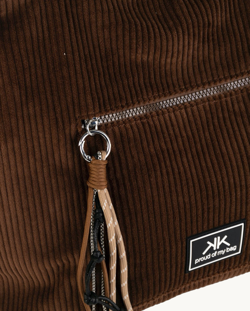 kbas-tote-de-pana-color-marr-n-bolso-grande-con-asa-y-bandolera image 3