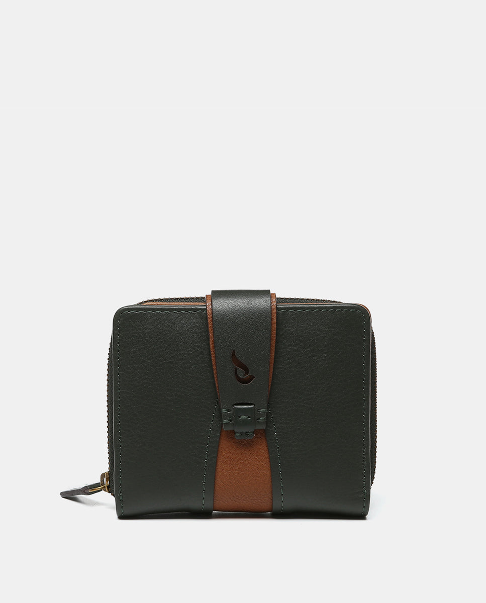 abbacino-cartera-peque-a-piel-vacuno-verde-bicolor image 1