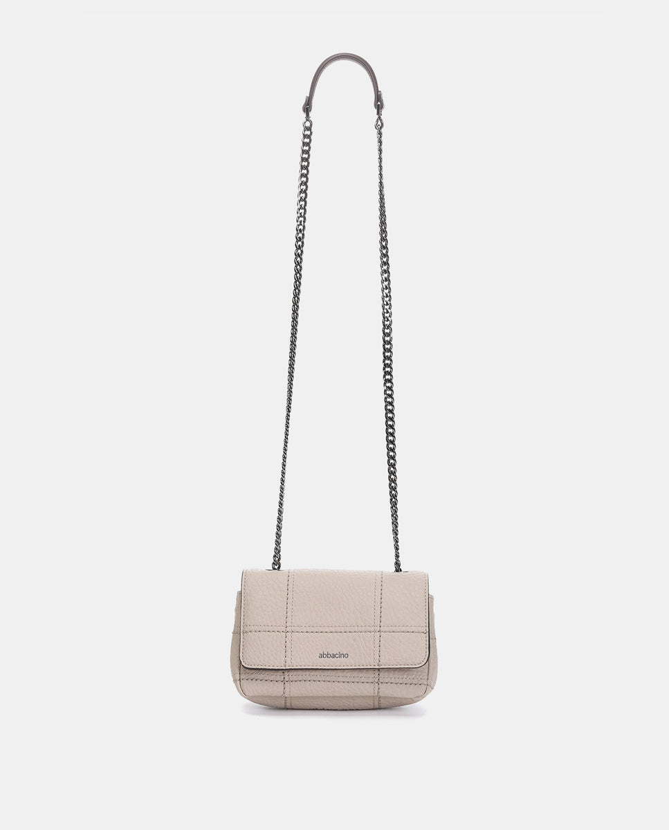 abbacino-bolso-de-hombro-peque-o-beige-reciclado-cuadros image 4