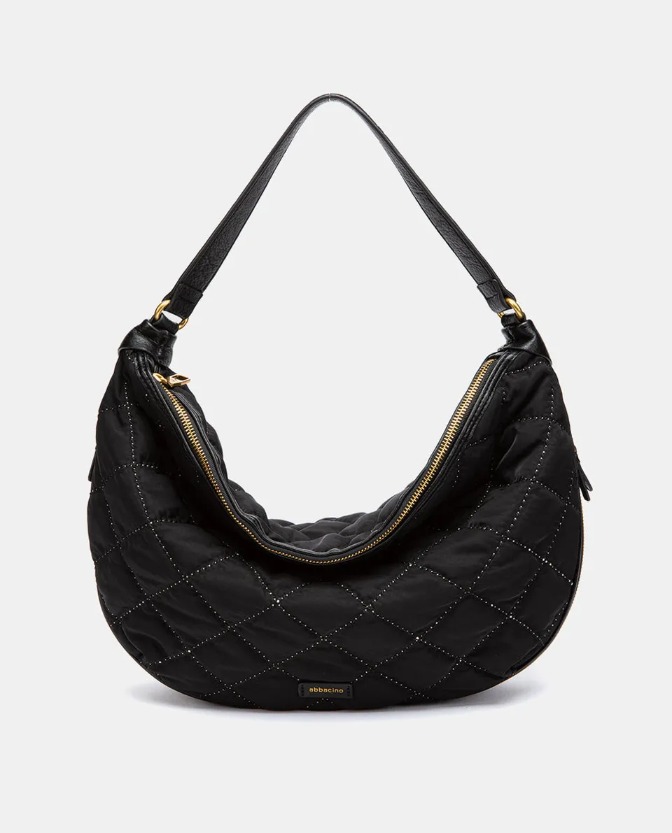 abbacino-bolso-de-hombro-acolchado-negro-reciclado image 1