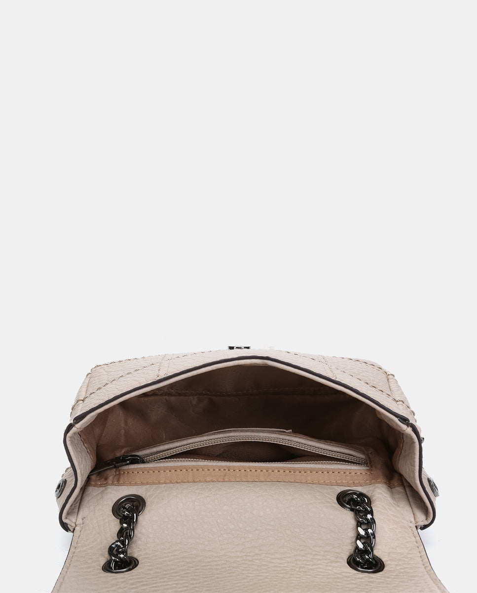 abbacino-bolso-de-hombro-peque-o-beige-reciclado-cuadros image 6