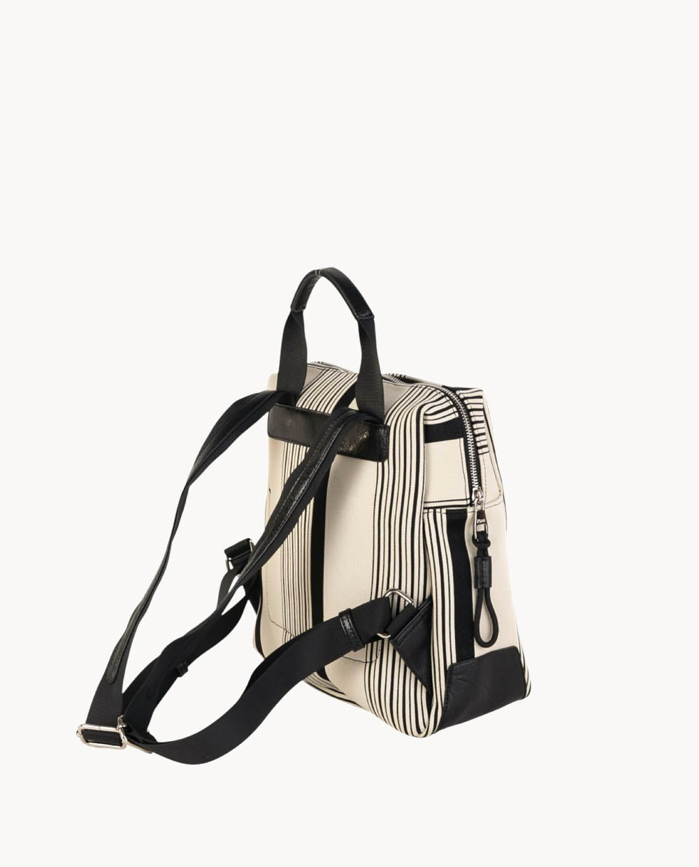 kbas-mochila-de-algod-n-con-cremallera-color-negro-blanco-rayas-verticales image 2
