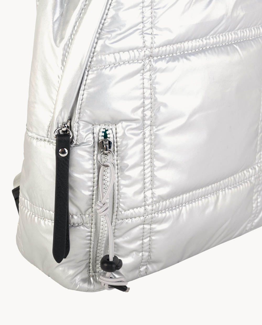 kbas-mochila-de-nylon-con-cremallera-color-plata image 6
