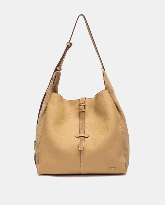 abbacino-bolso-hombro-mujer-piel-y-serraje-beige image 1