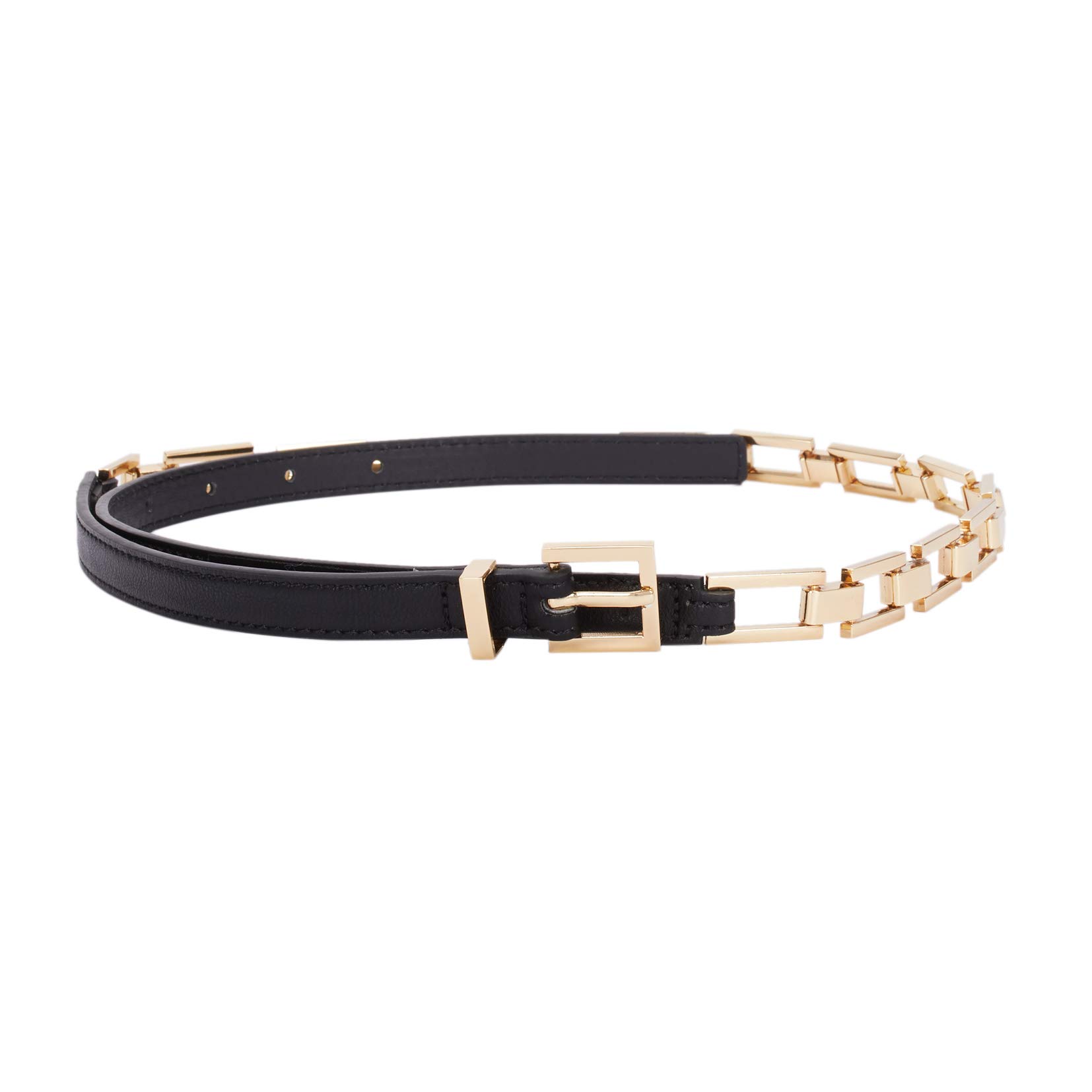 parfois-cintur-n-estrecho-eslabones-negro-mujer image 1