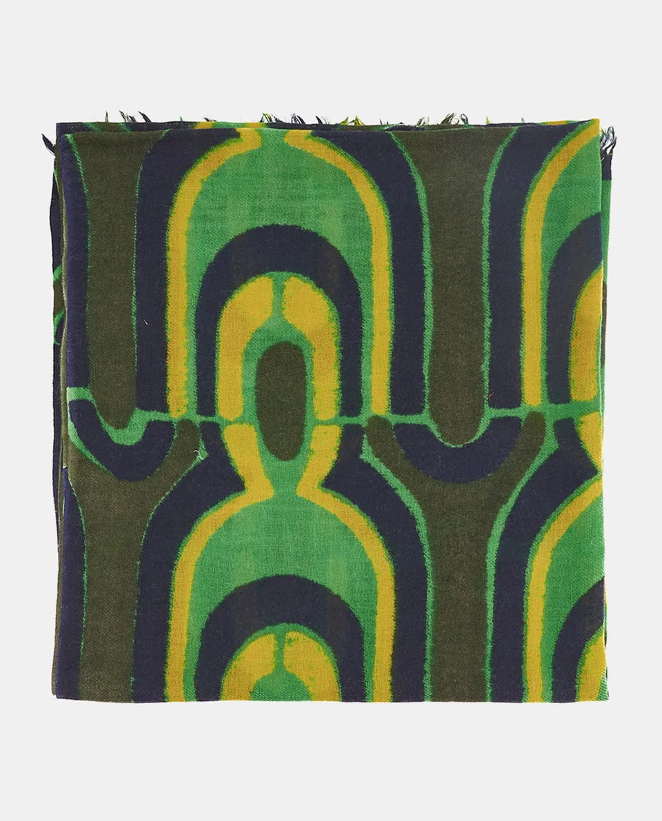 abbacino-pa-uelo-de-lana-estampado-geom-trico-verde image 1