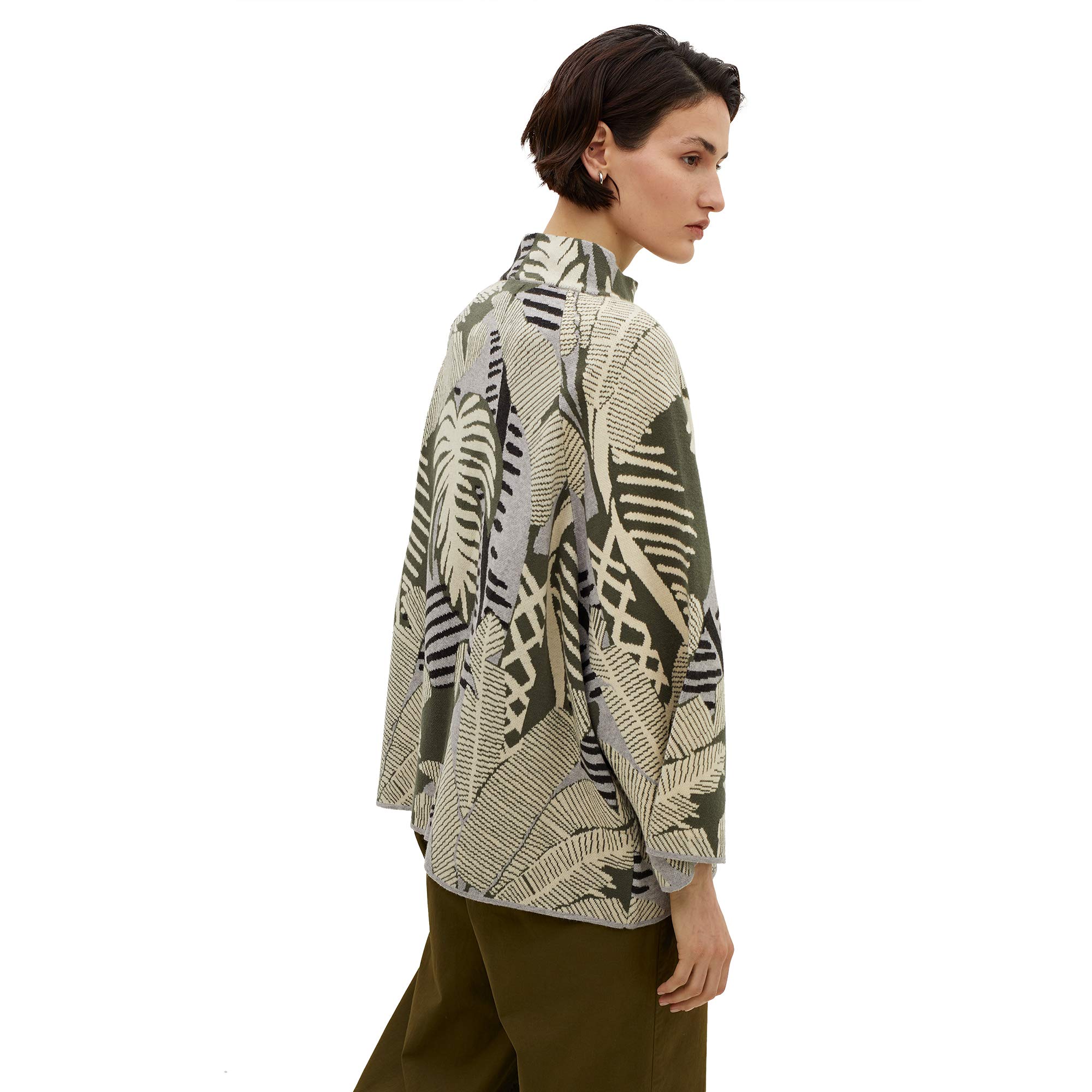 parfois-poncho-de-punto-estampado-hojas-mujer image 5