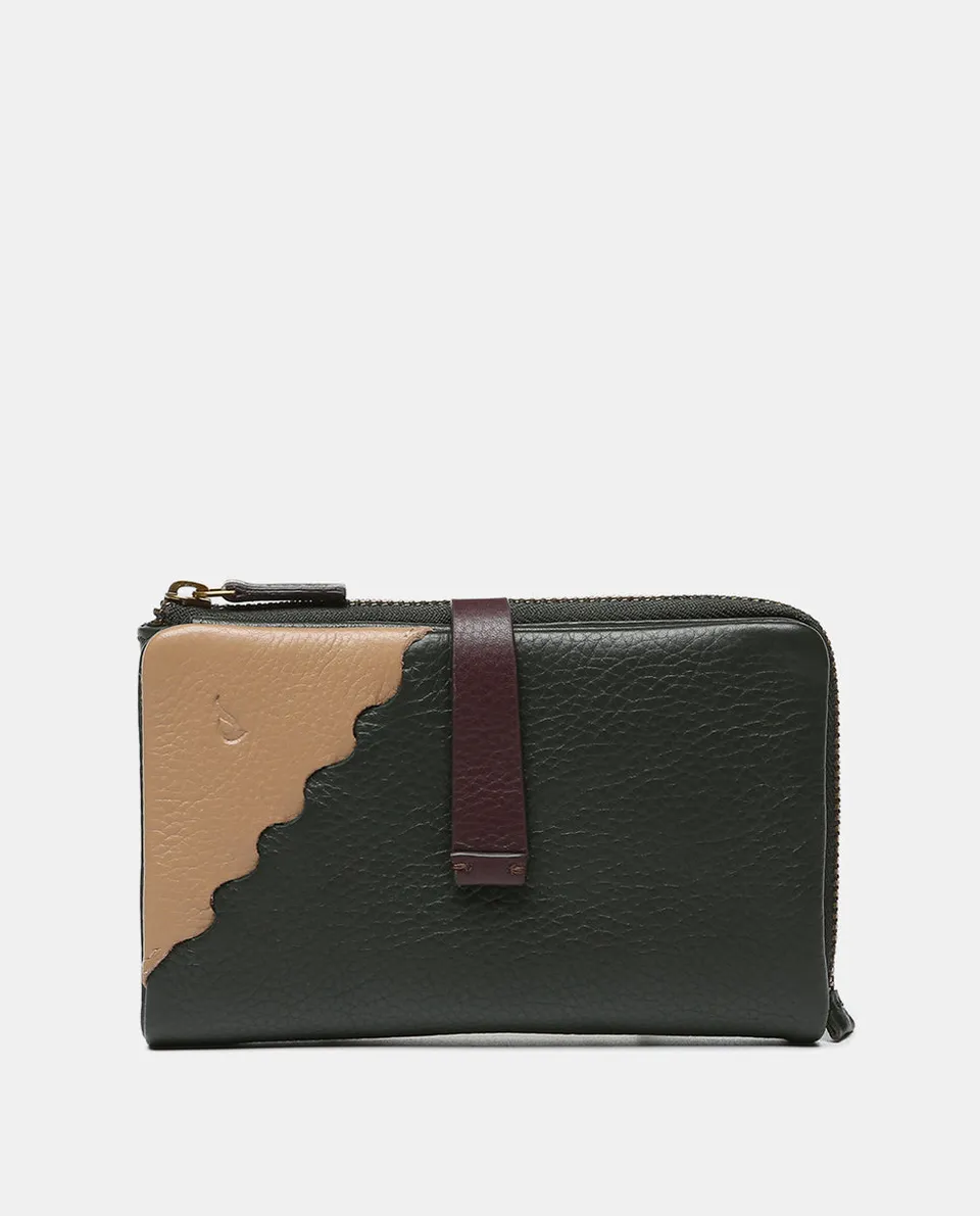 cartera-mediana-abbacino-en-piel-bicolor-verde image 1