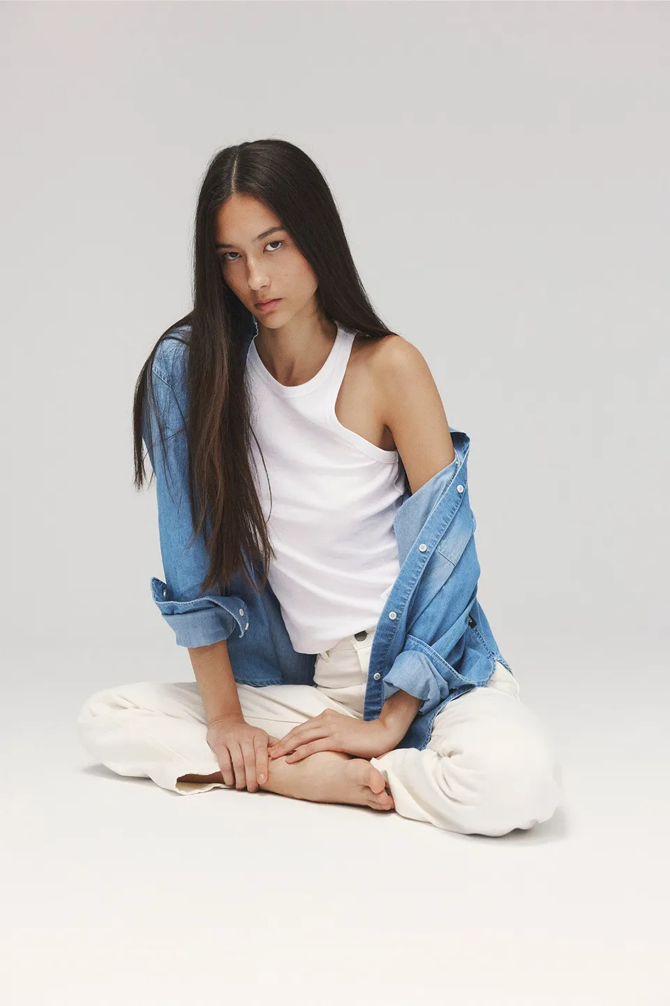 ecoalf-camisa-vaquera-daria-denim-100-algod-n-reciclable-con-botones-de-corozo-y image 1