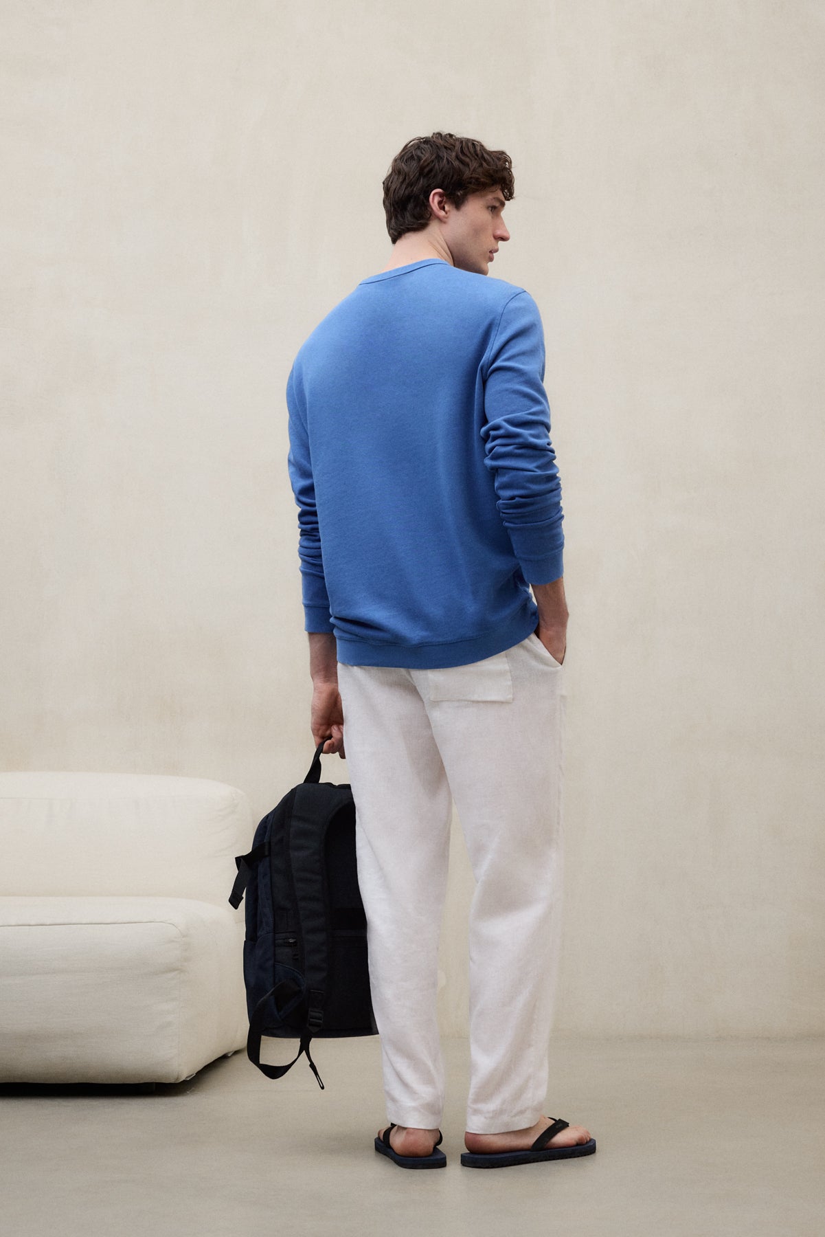 ecoalf-sudadera-gola-azul-hombre-algod-n-reciclado image 3