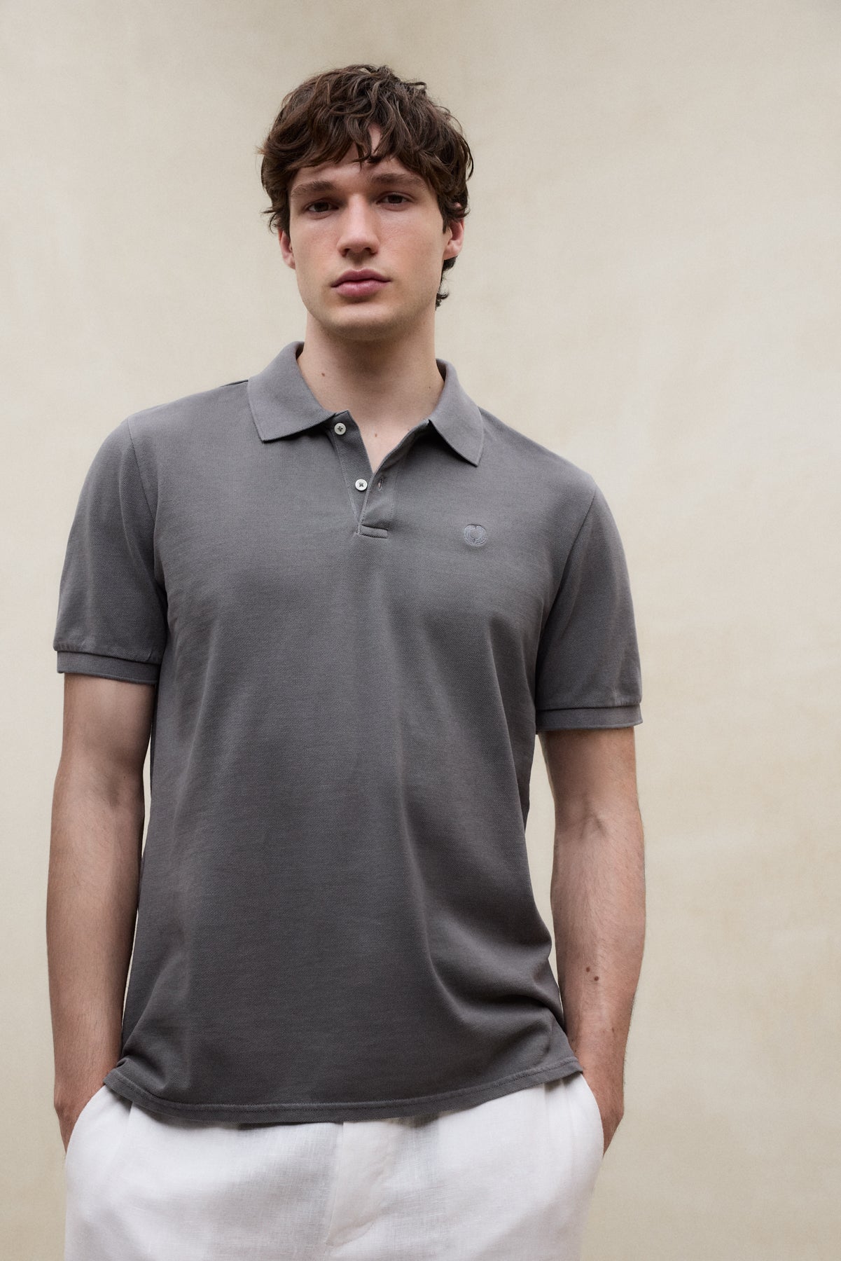 polo-ecoalf-tedan-de-piqu-en-algod-n-reciclado-color-marr-n-hombre-fit-regular image 4