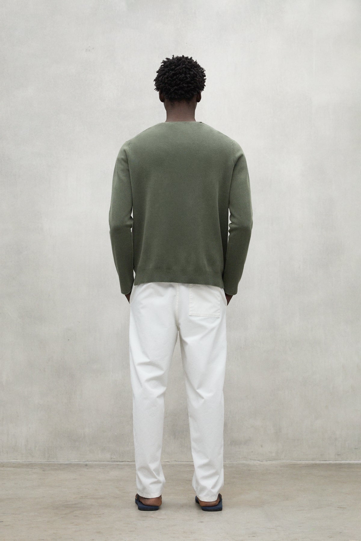 ecoalf-jersey-yulan-khaki-para-hombre-algod-n-org-nico-y-lino-punto-milano-14gg image 3