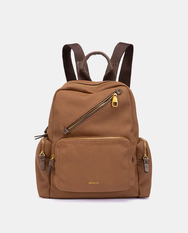 abbacino-mochila-materiales-reciclados-cognac-efecto-piel image 1