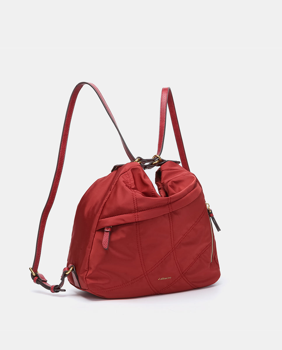 abbacino-bolso-multifuncional-convertible-mochila-reciclado-rojo image 4