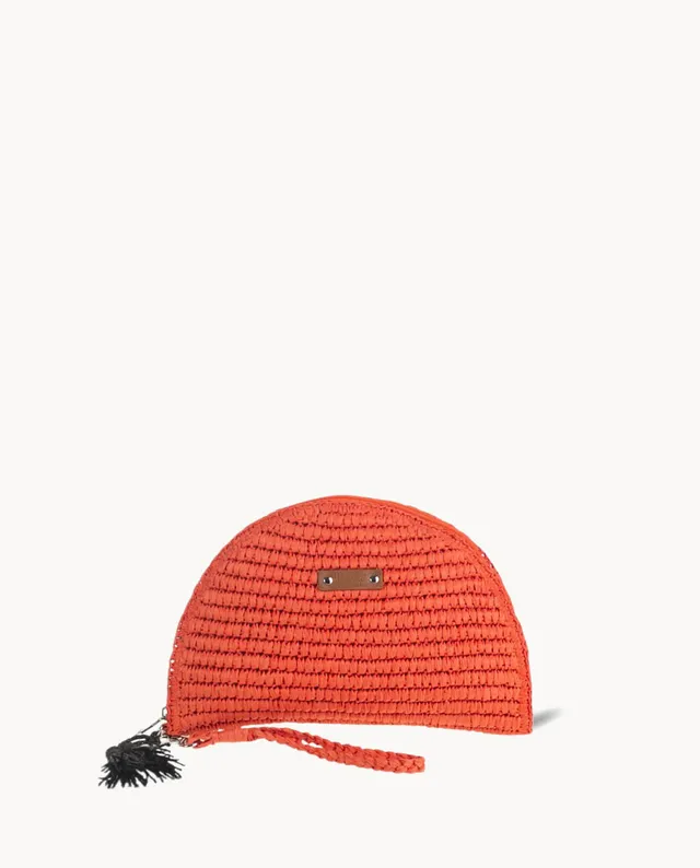 kbas-cartera-de-mano-de-fibra-natural-con-cremallera-color-coral image 1