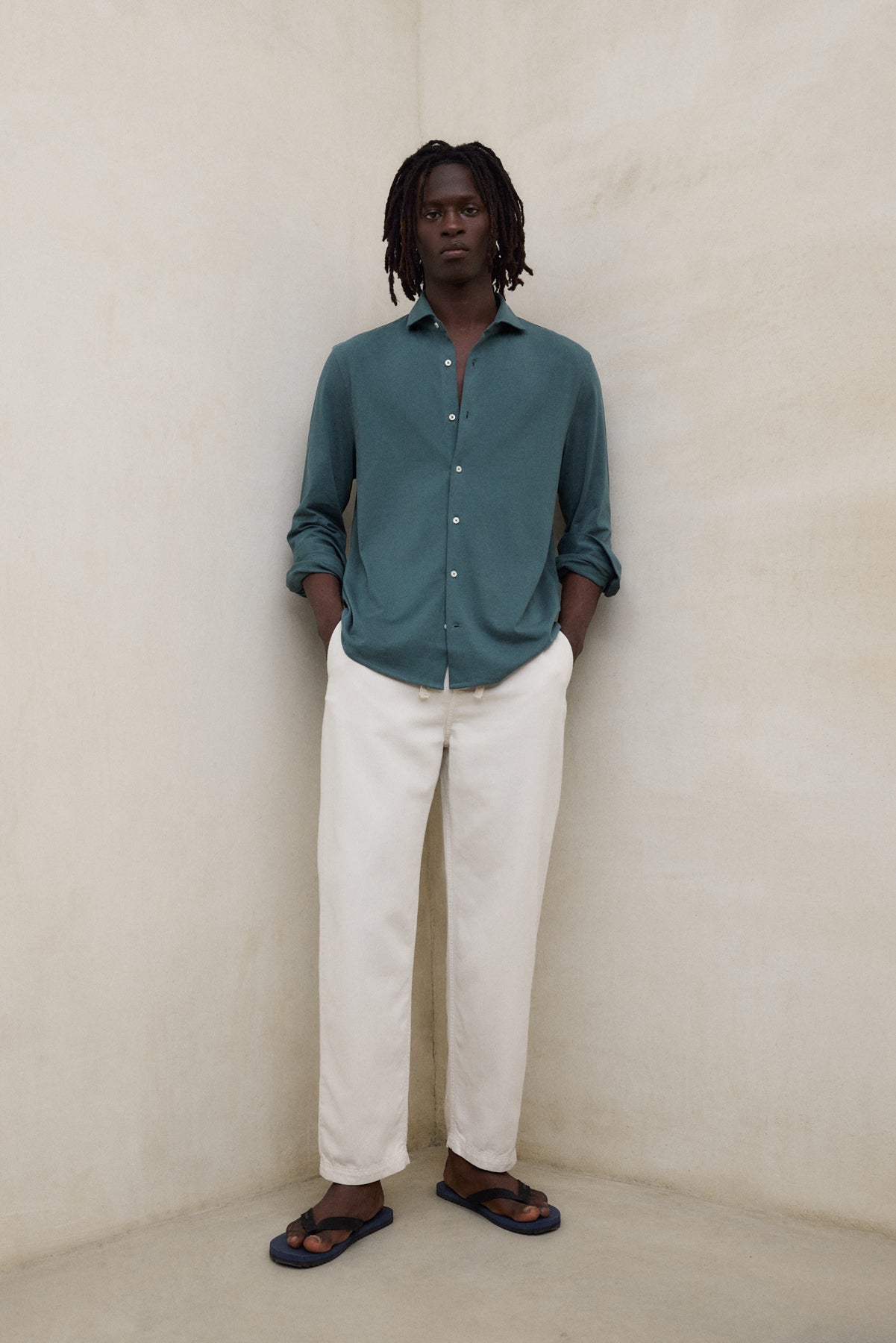 camisa-mole-de-ecoalf-para-hombre-en-verde-100-algod-n-reciclado image 2