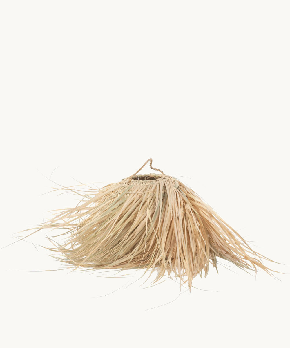 kbas-l-mpara-de-palma-natural-con-flecos-25x25-cm image 2