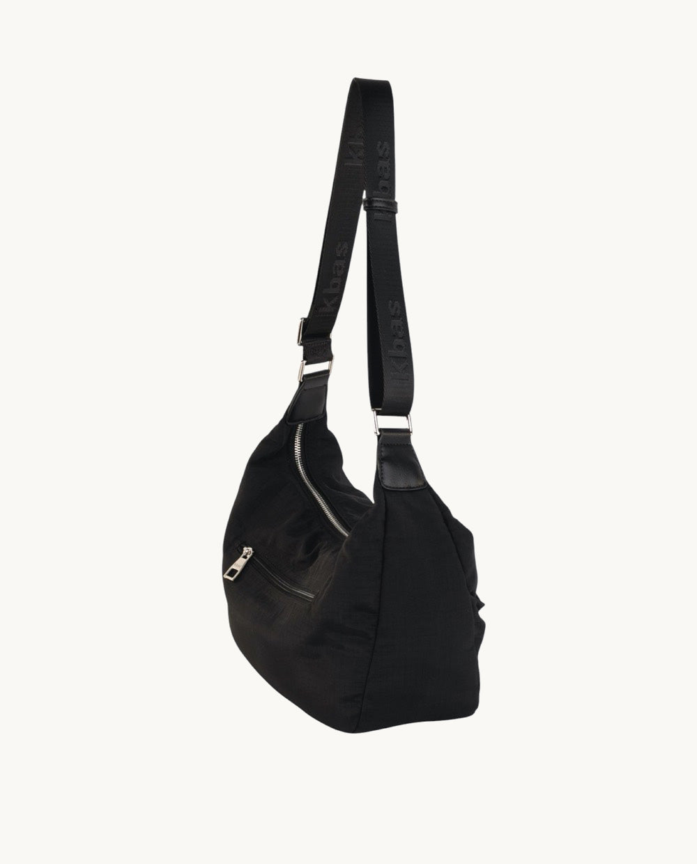 kbas-bandolera-de-nylon-negro-32x15x19-cm-correa-cruzada-y-cremallera image 2