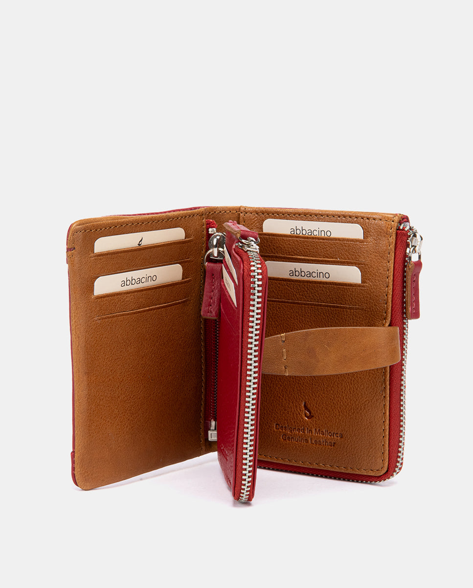 abbacino-cartera-peque-a-piel-troquelada-roja image 2