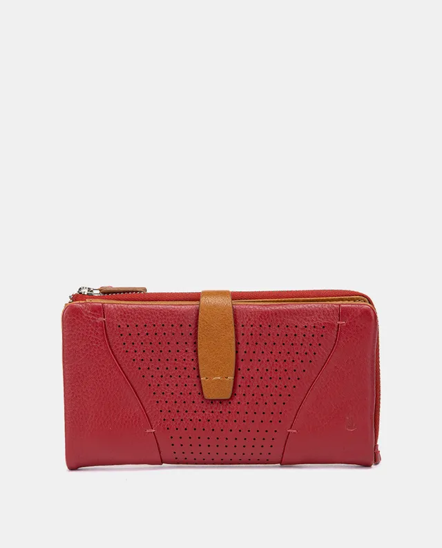 abbacino-cartera-grande-piel-roja-troquelada-con-monedero image 1