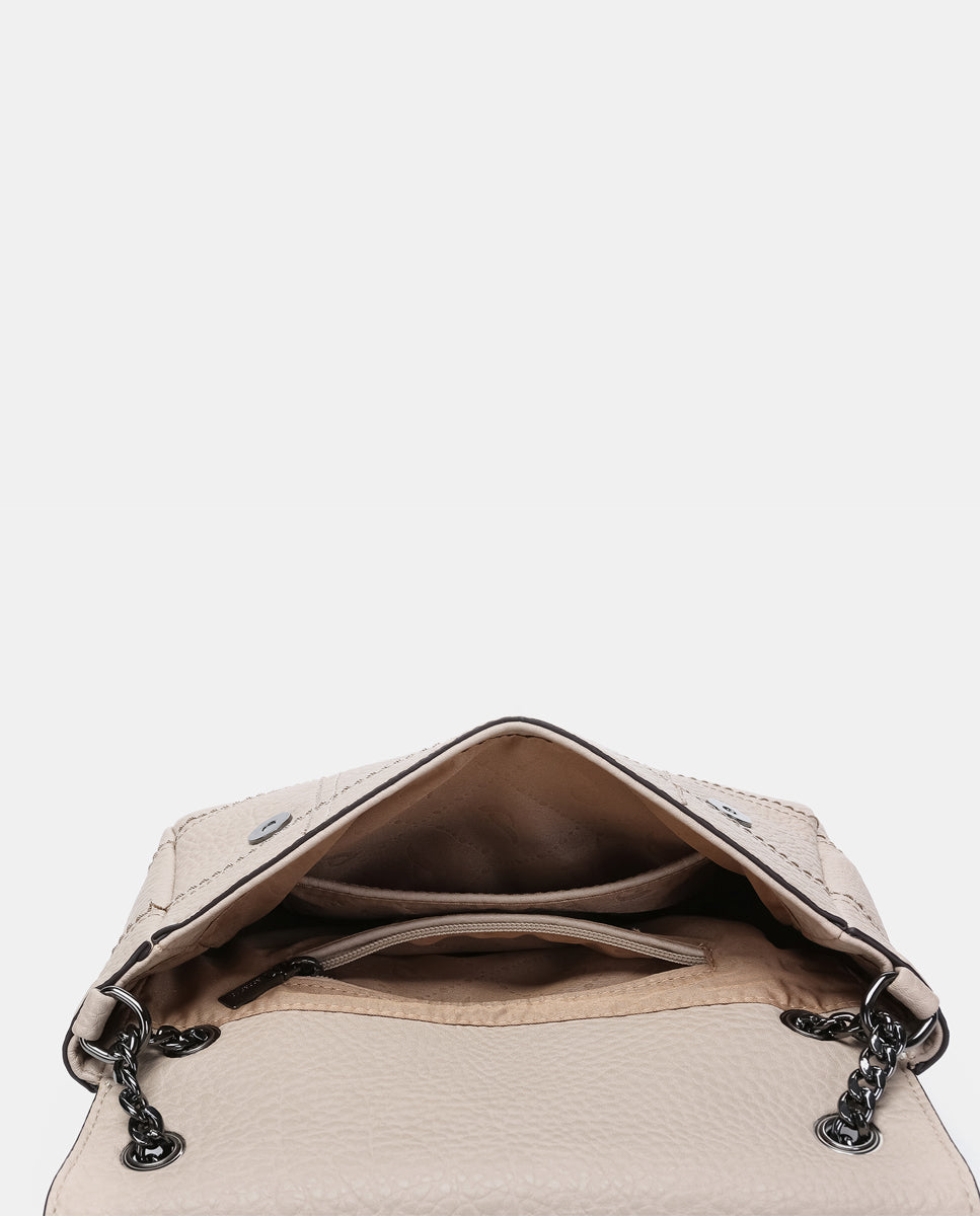 bolso-de-hombro-abbacino-beige-en-materiales-reciclados-con-cuadros-bordados image 6