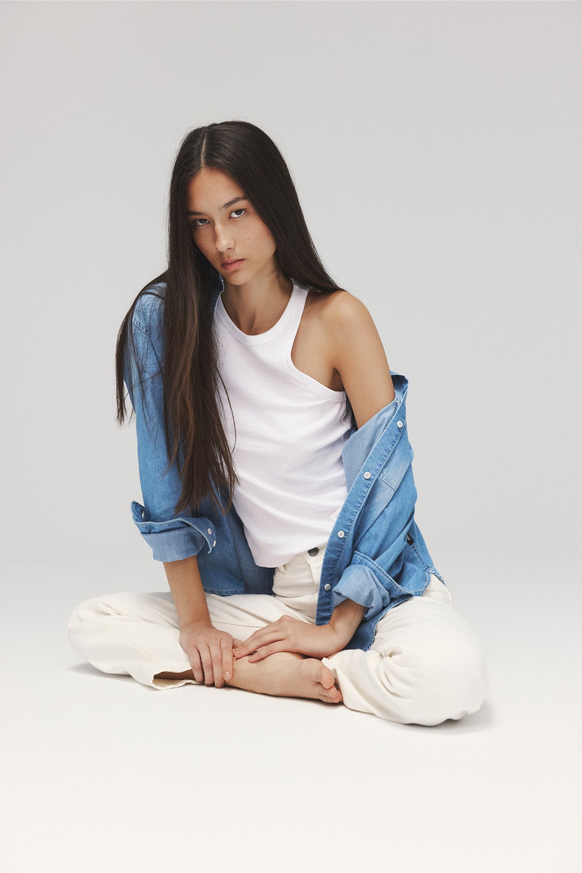 ecoalf-camisa-vaquera-daria-denim-100-algod-n-reciclable-con-botones-de-corozo-y image 1
