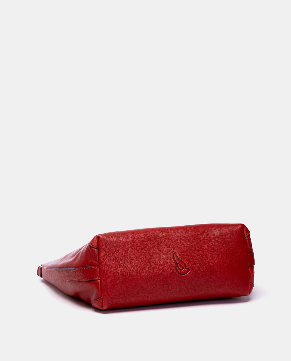 abbacino-bolso-de-hombro-hobo-de-piel-rojo image 4