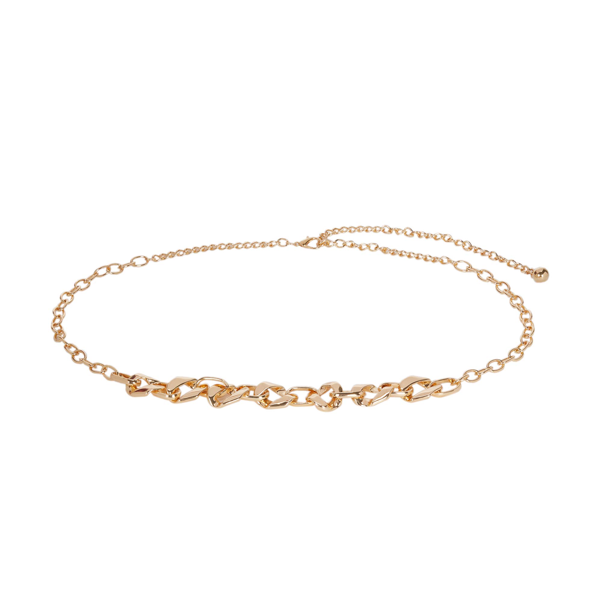 parfois-cintur-n-met-lico-eslabones-dorado-mujer image 1