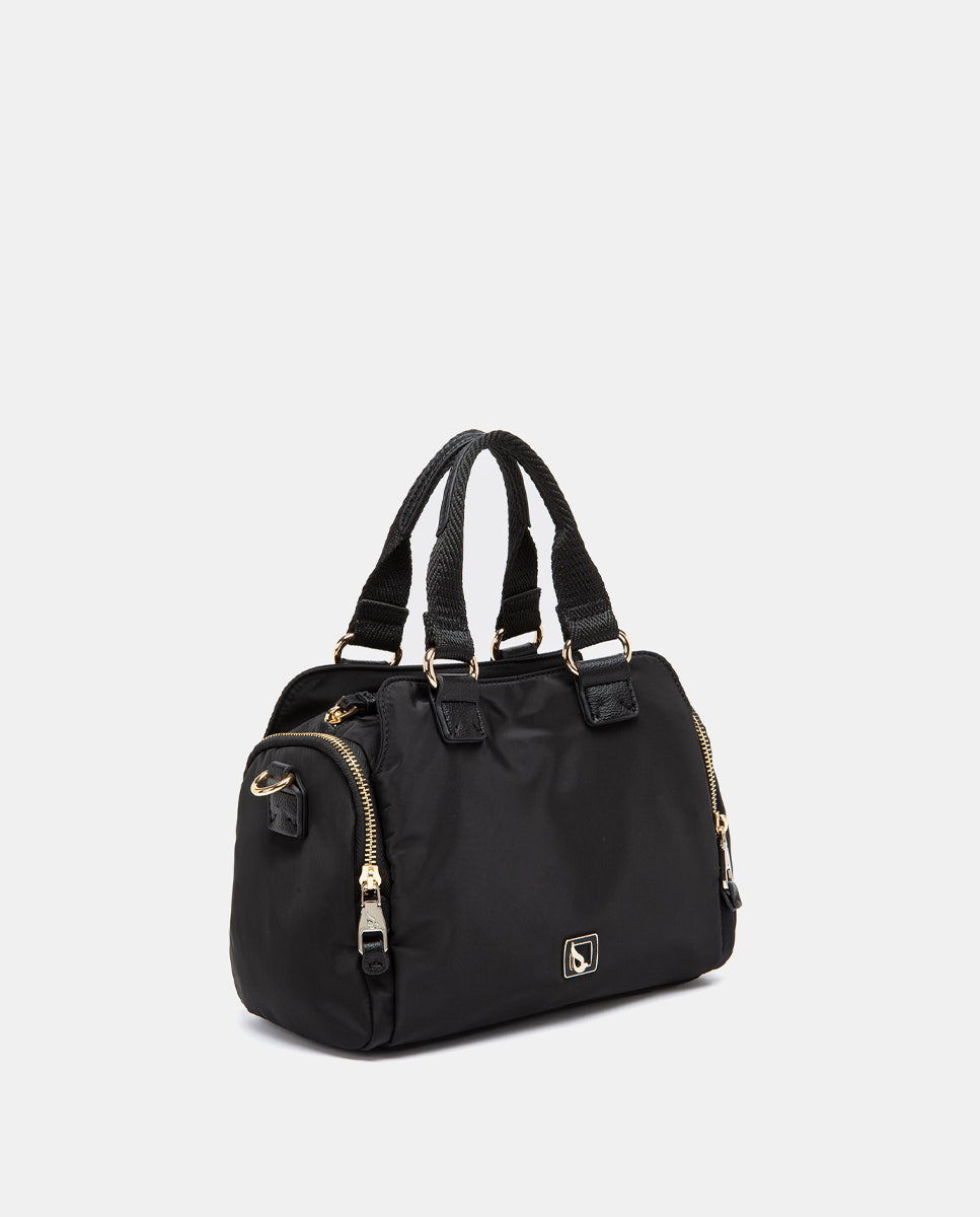 abbacino-bolso-de-mano-negro-en-materiales-reciclados image 2