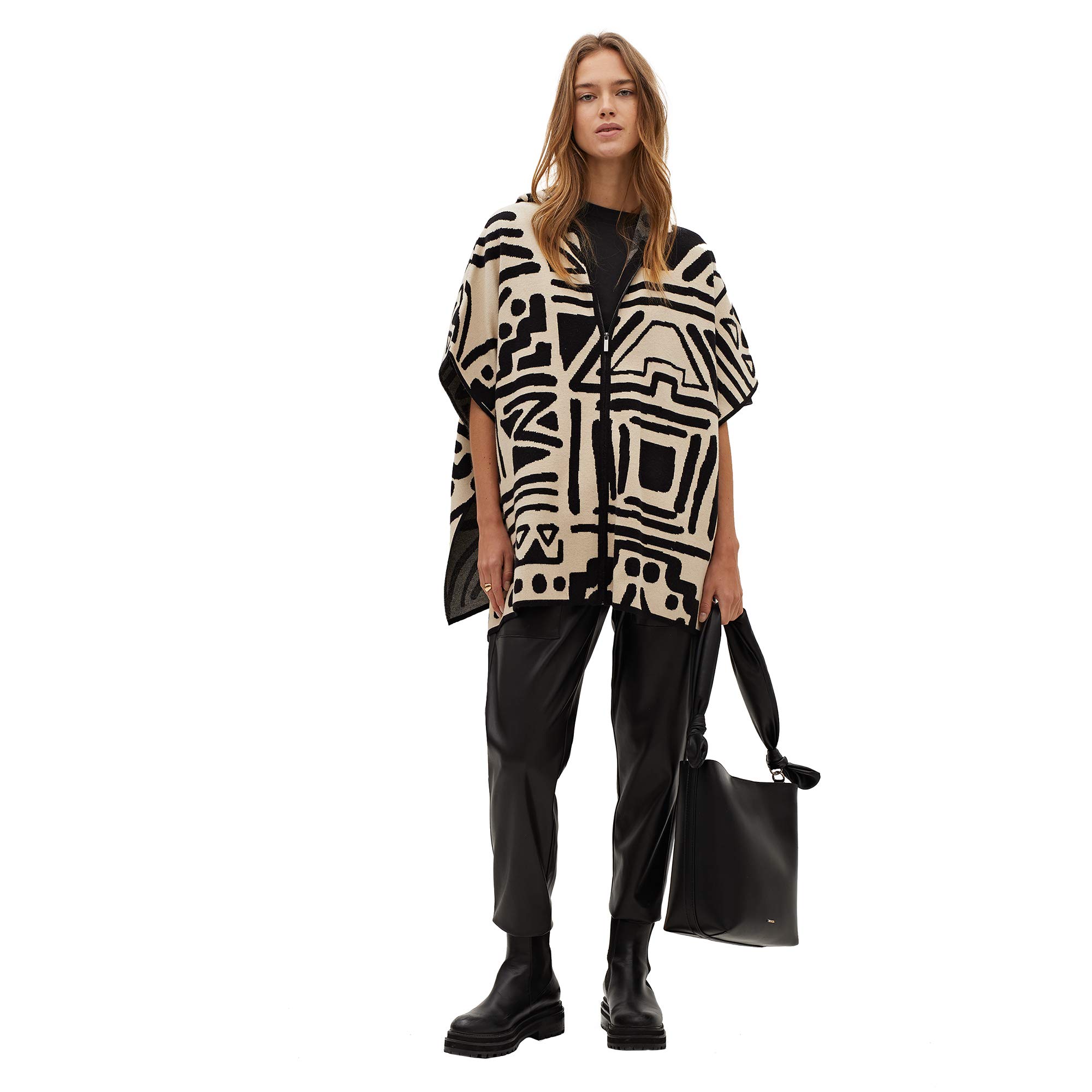 parfois-poncho-de-punto-estampado-mujer-cl-sico image 5