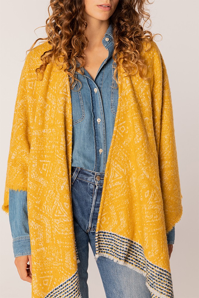 abbacino-poncho-mujer-estampado-mbar image 1