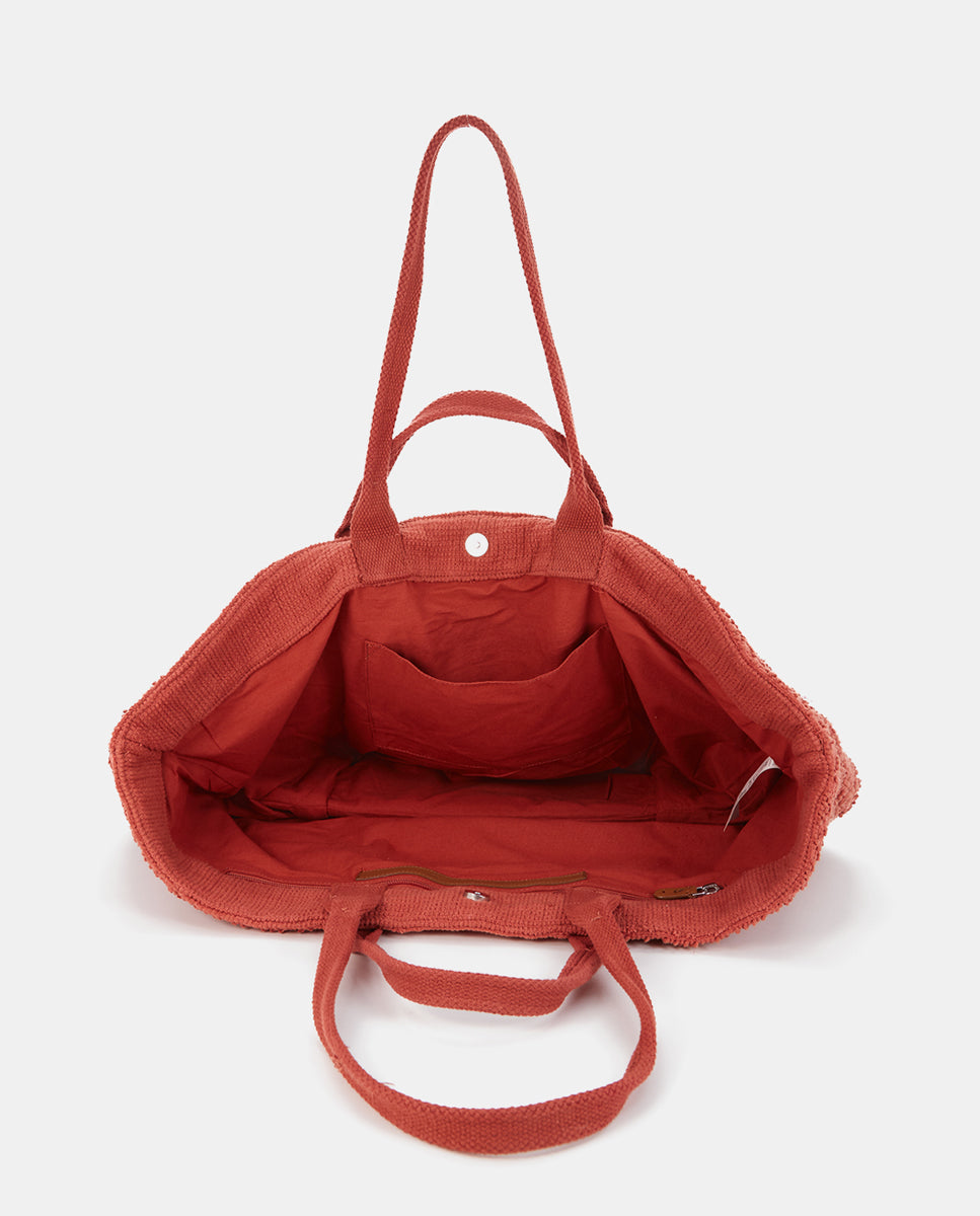 abbacino-bolsa-de-playa-algod-n-bordada-naranja image 5