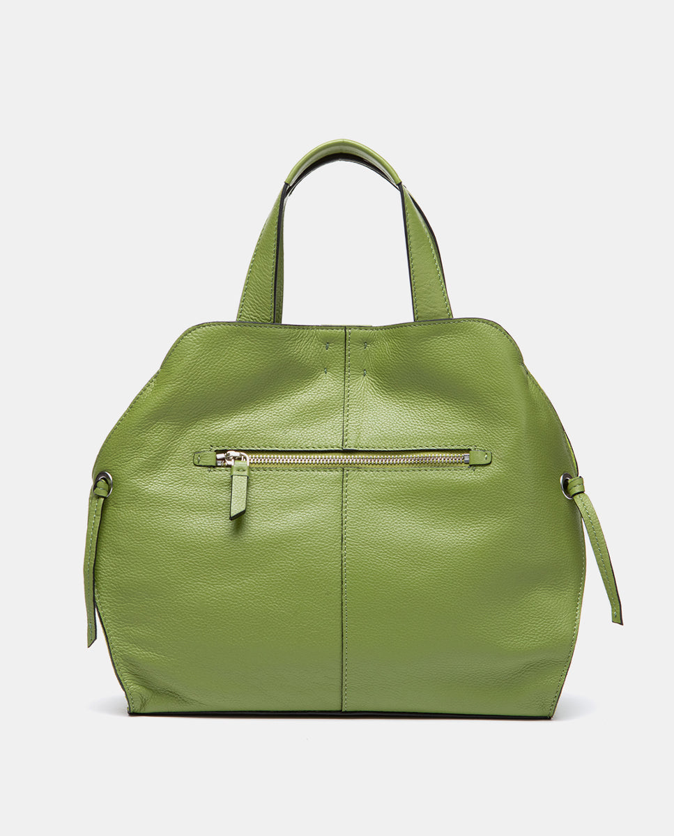 bolso-de-mano-abbacino-en-piel-verde-minimalista image 3