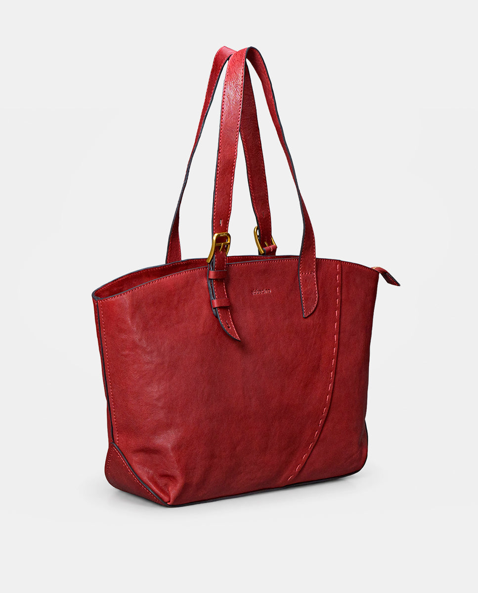abbacino-shopper-en-piel-rojo-de-mujer-bolso-de-hombro-premium image 3