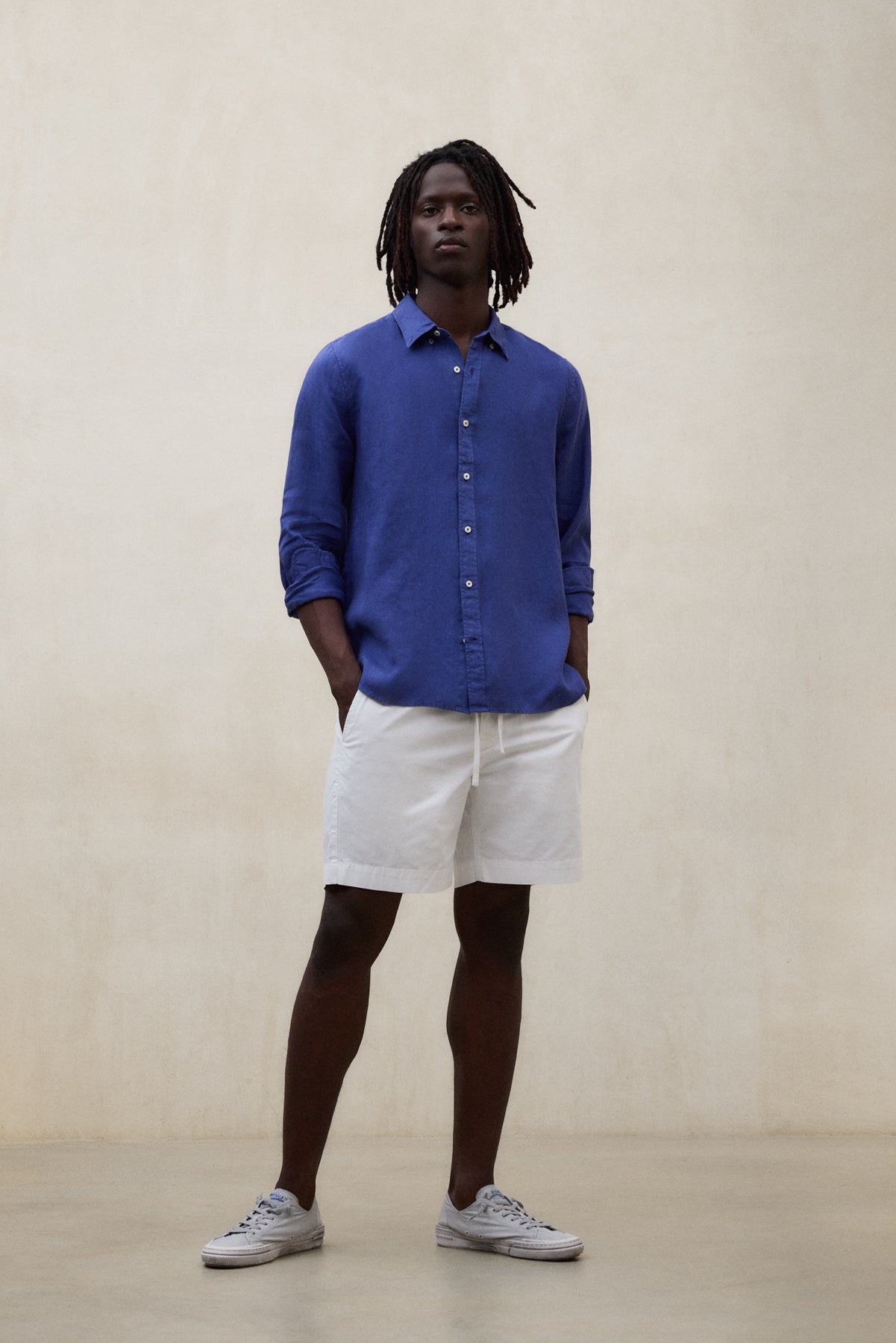 camisa-malib-azul-de-hombre-de-ecoalf-lino-100-fit-regular-y-manga-larga image 1