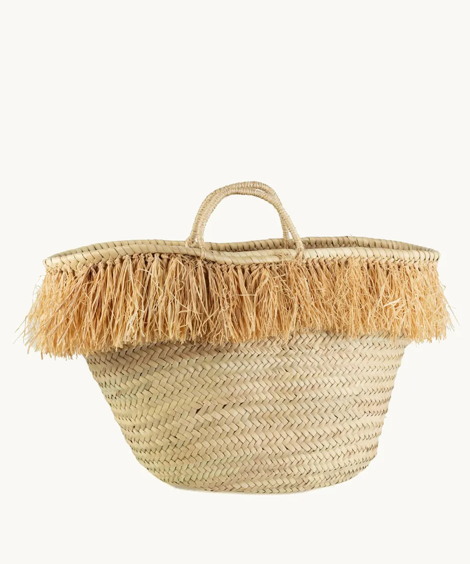 kbas-capazo-de-palma-natural-y-rafia-natural-con-asas-de-pita-bolso-de-playa-y-d image 1