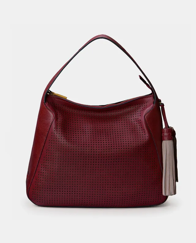 abbacino-bolso-de-hombro-en-piel-troquelada-burdeos image 1