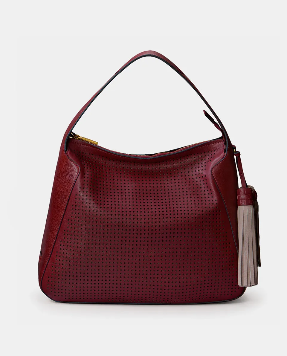 abbacino-bolso-de-hombro-en-piel-troquelada-burdeos image 1