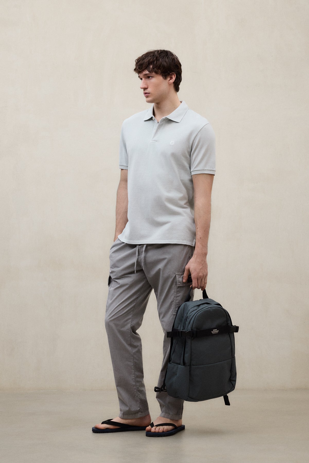 polo-ecoalf-tedan-de-piqu-gris-claro-para-hombre-regular-fit-algod-n-reciclado image 5