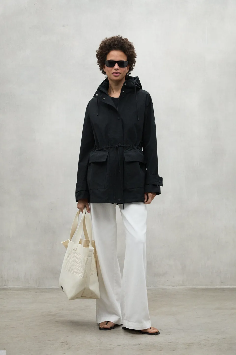 ecoalf-chaqueta-tabur-negra-chaqueta-larga-de-poli-ster-reciclado-repelente-al-a image 1