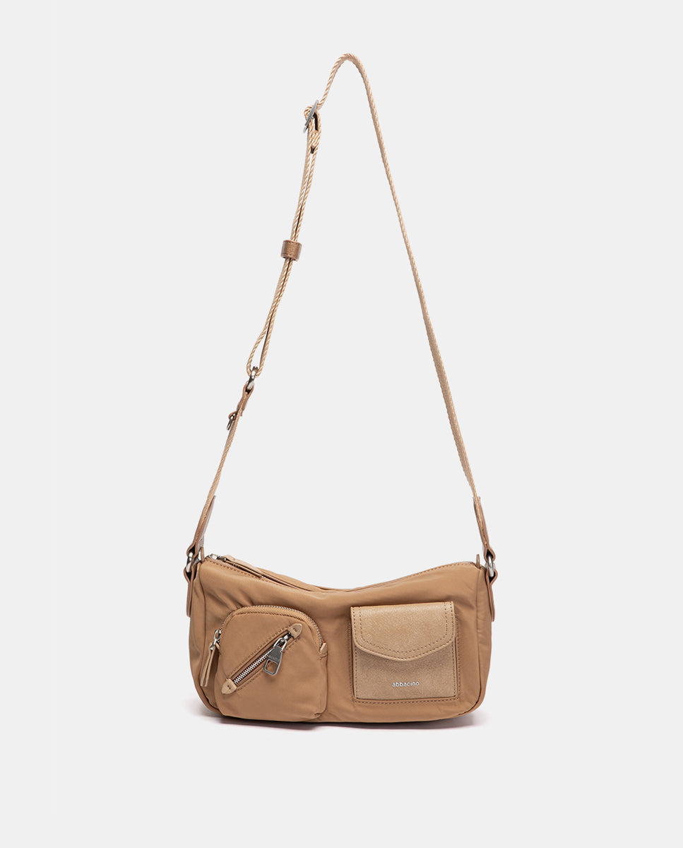 bandolera-abbacino-tejido-camel-reciclado-mujer image 1