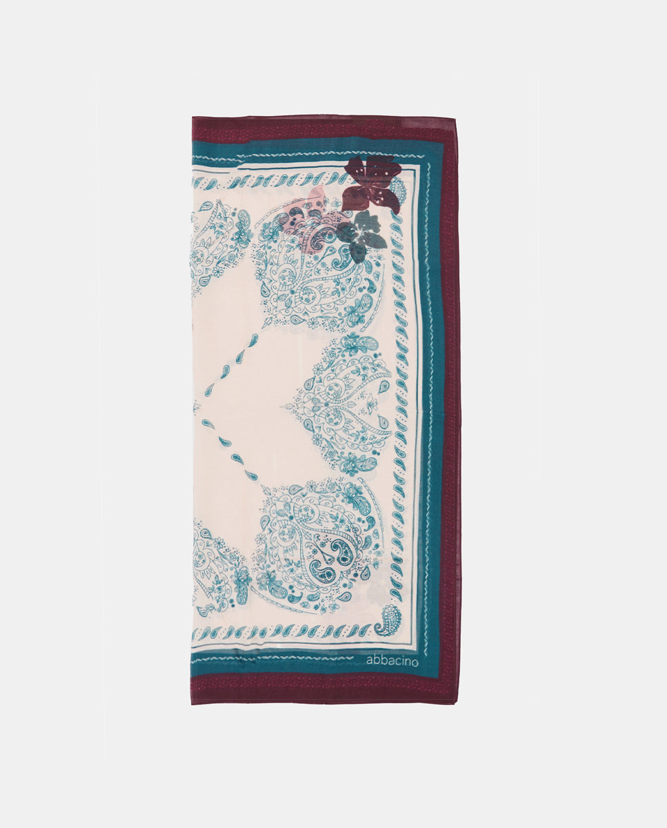 abbacino-bandana-de-seda-paisley-burdeos image 4