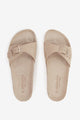 sandalia-plana-de-mujer-abbacino-con-hebilla-en-beige-piel-serraje-bio image 6