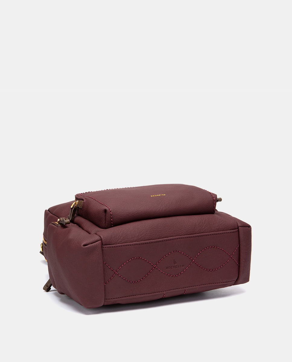 mochila-de-mujer-abbacino-de-materiales-reciclados-burdeos-con-bolsillo-antirrob image 4